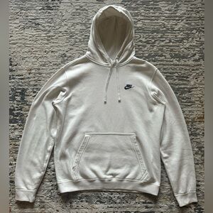 Nike Sportsclub Fleece Hoodie Sweatshirt Men’s M White 804346-100